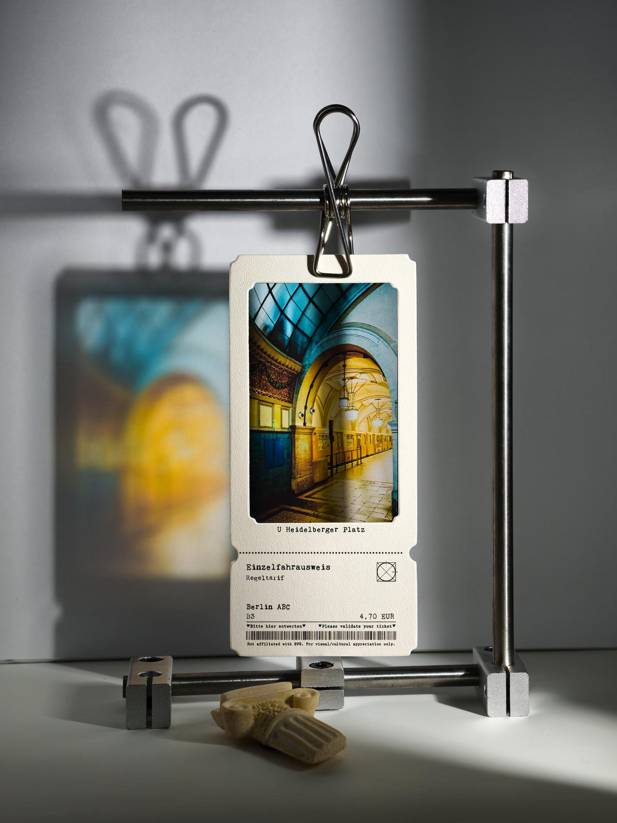 Berlin U-Bahn Heidelberger Platz photograph on a bookmark