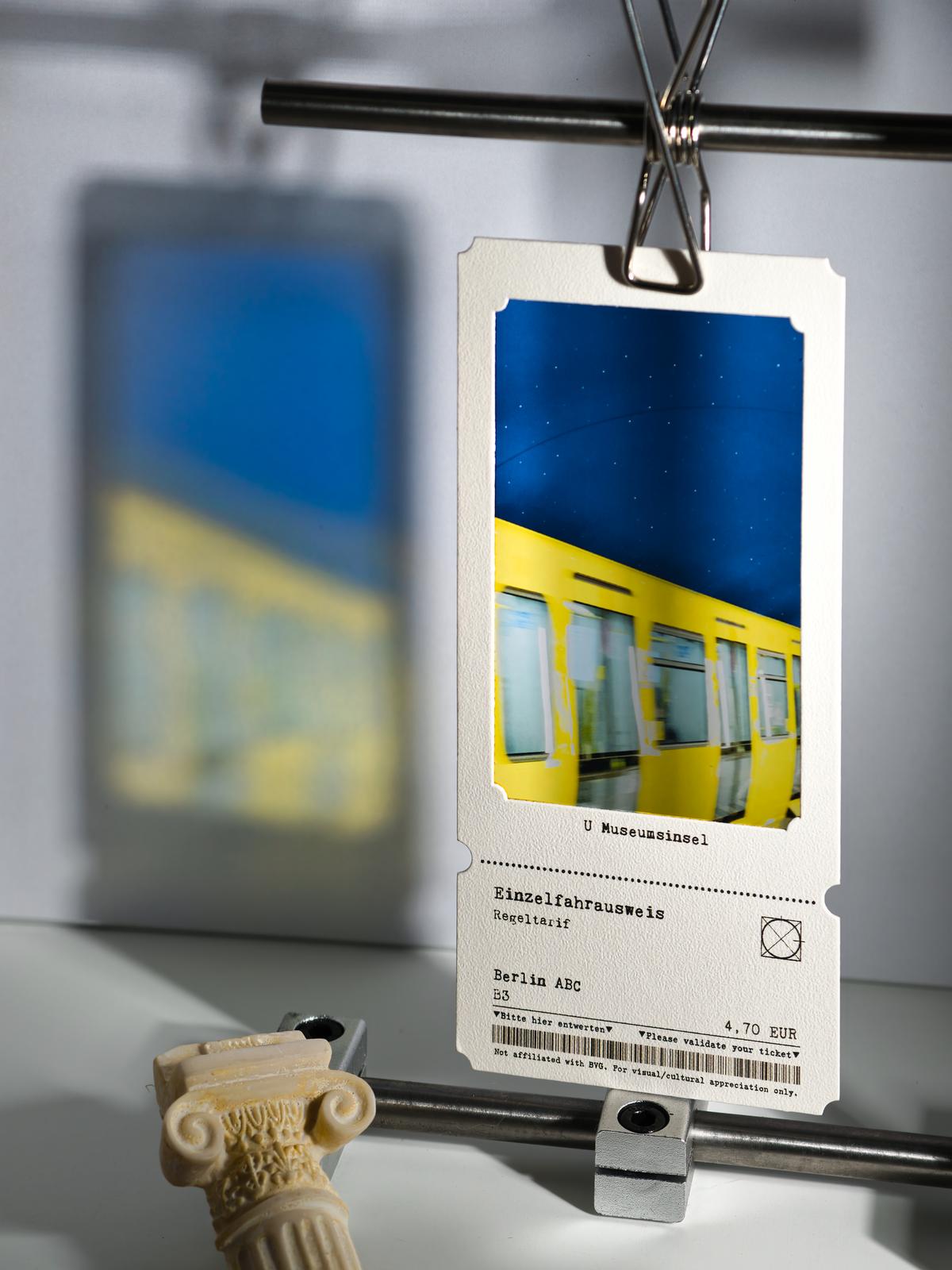 Berlin U-Bahn Museumsinsel photograph on a bookmark