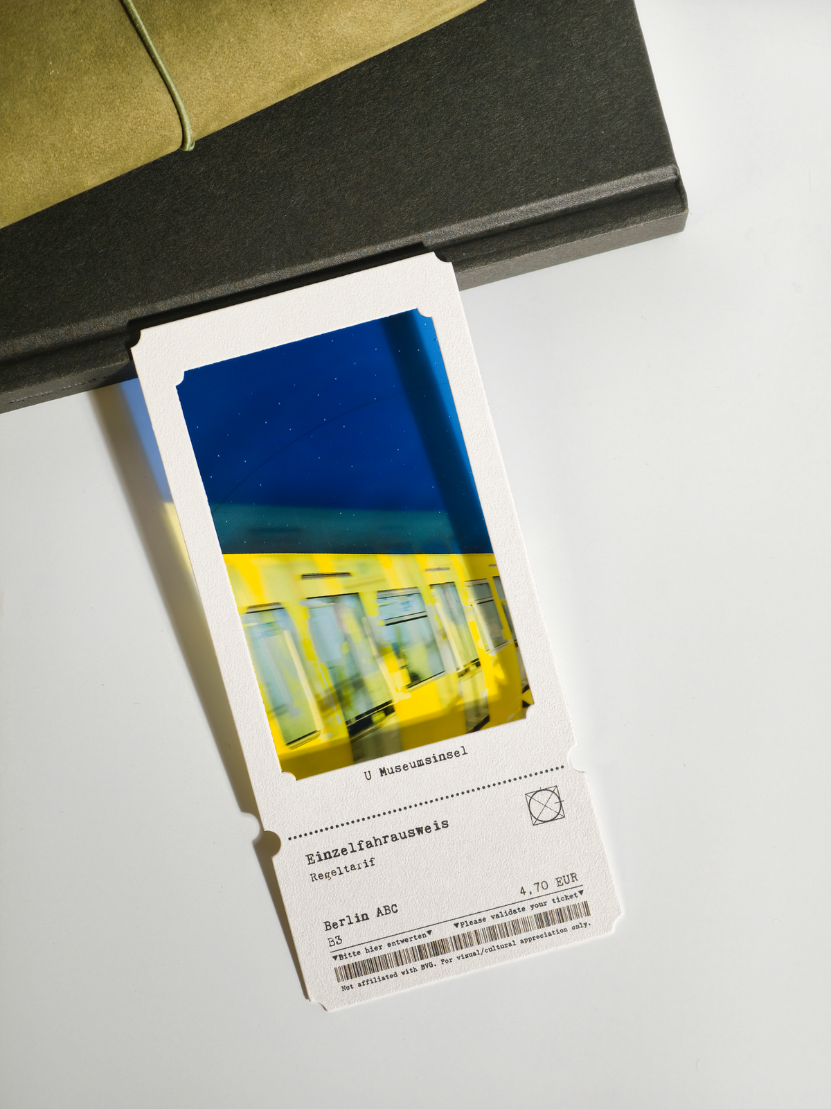 Berlin U-Bahn Museumsinsel photograph on a bookmark