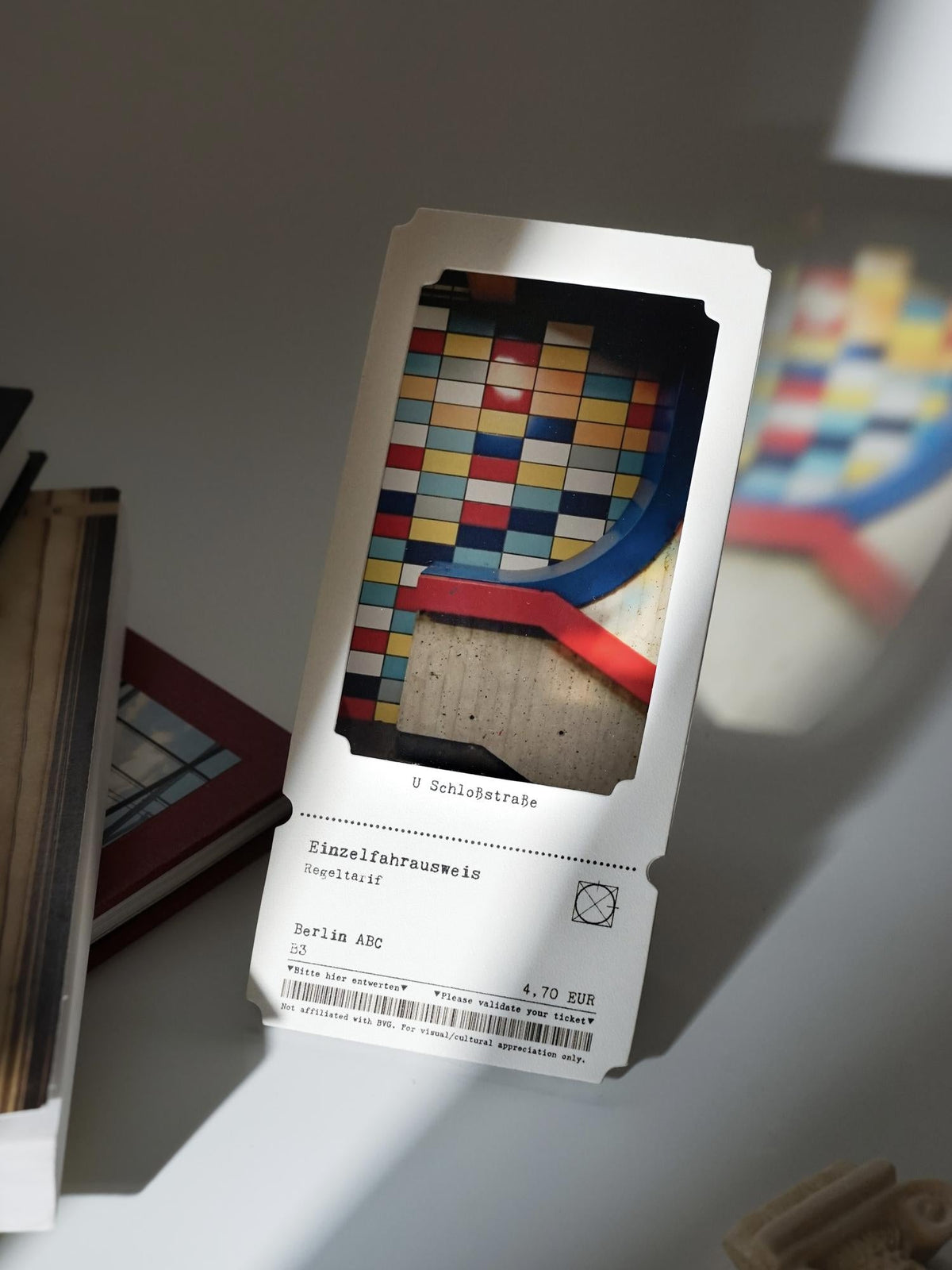 Berlin U-Bahn Schloß Straße photograph on a bookmark