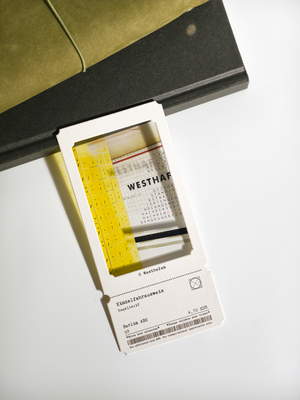 Berlin U-Bahn Westhafen photograph on a bookmark